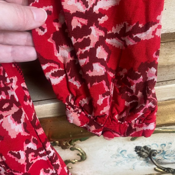 Red Floral Boho MIDI Dress - Picture 12 of 14
